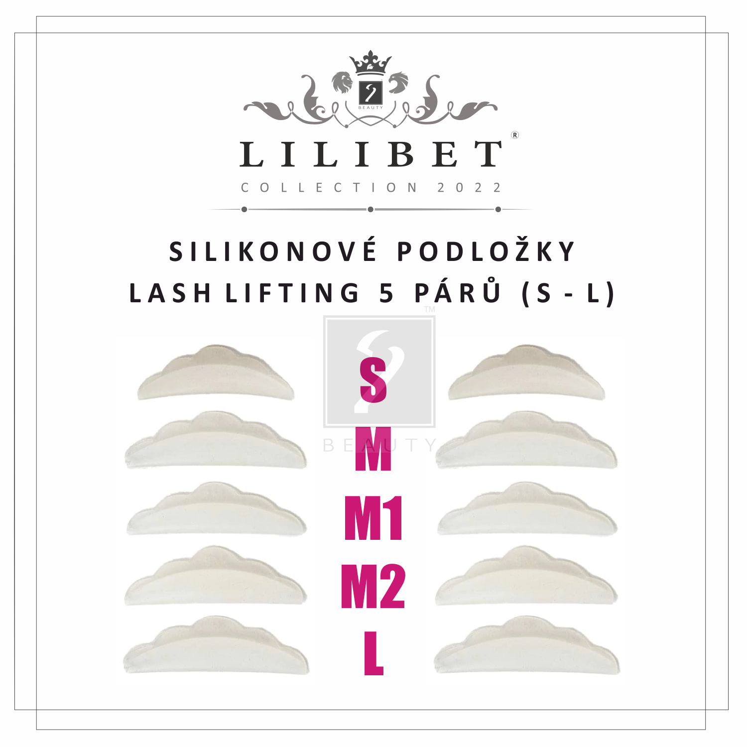 Silikonové podložky pro Lash Lifting, transparentní