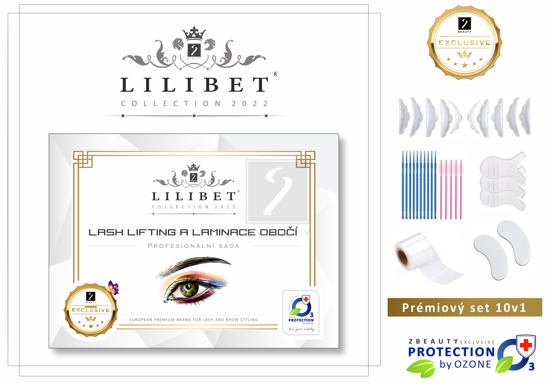 LASH LIFTING Lilibet Collection 2022 - prémiový set 10 v 1 na Lash Lifting a laminaci obočí