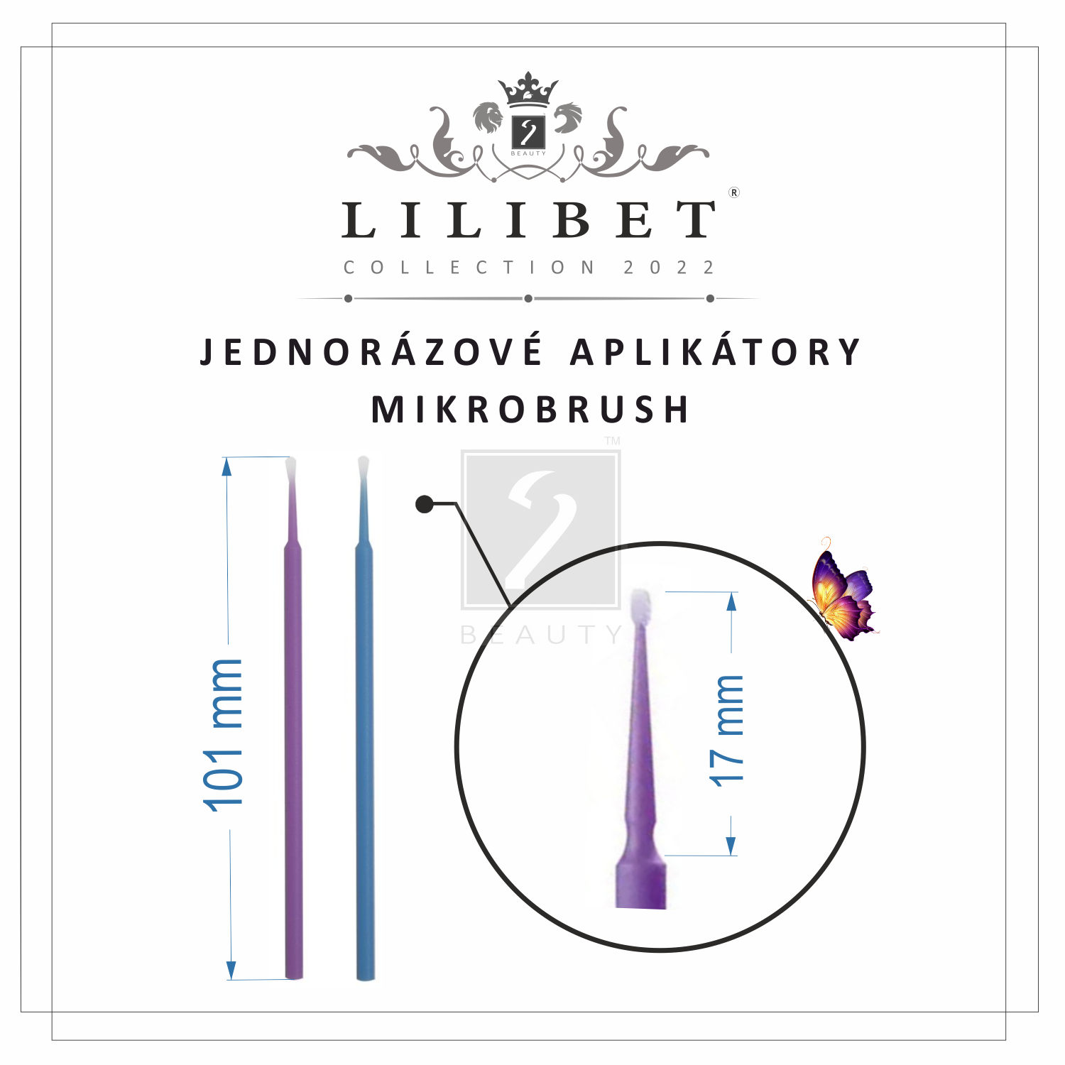 Jednorázové aplikátory MikroBrush, kolekce Lilibet Collection 2022