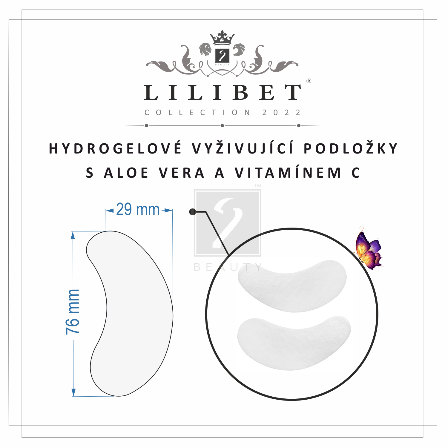 A30 - Prémiové hydrogelové vyživující podložky "zakřivení A" Lilibet Collection 2022