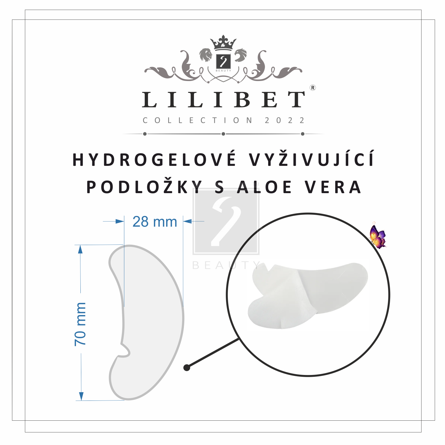 B10 - Prémiové hydrogelové vyživující podložky "zakřivení B" Lilibet Collection 2022
