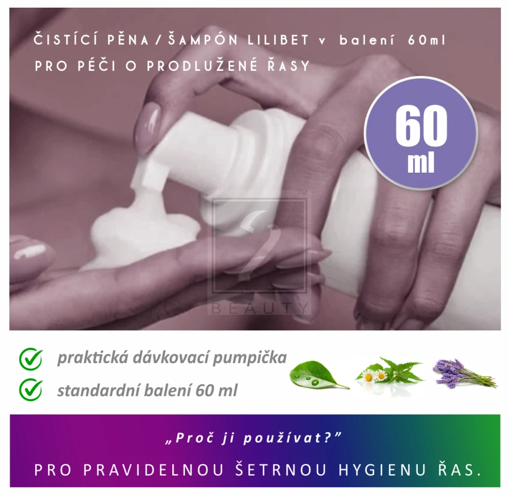 Čistící šampón / pěna Lilibet, standardní balení 60ml
