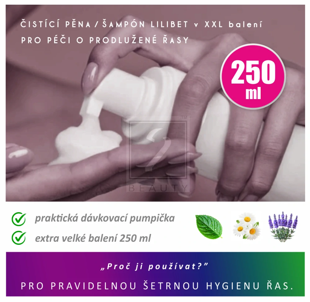 Čistící šampón / pěna Lilibet, extra velké balení 250ml