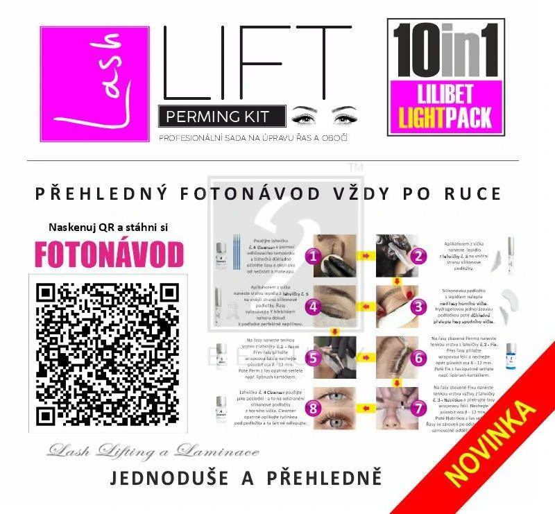 LASH LIFTING Lilibet "LightPack" - prémiový set 10 v 1 na Lash Lifting a laminaci obočí