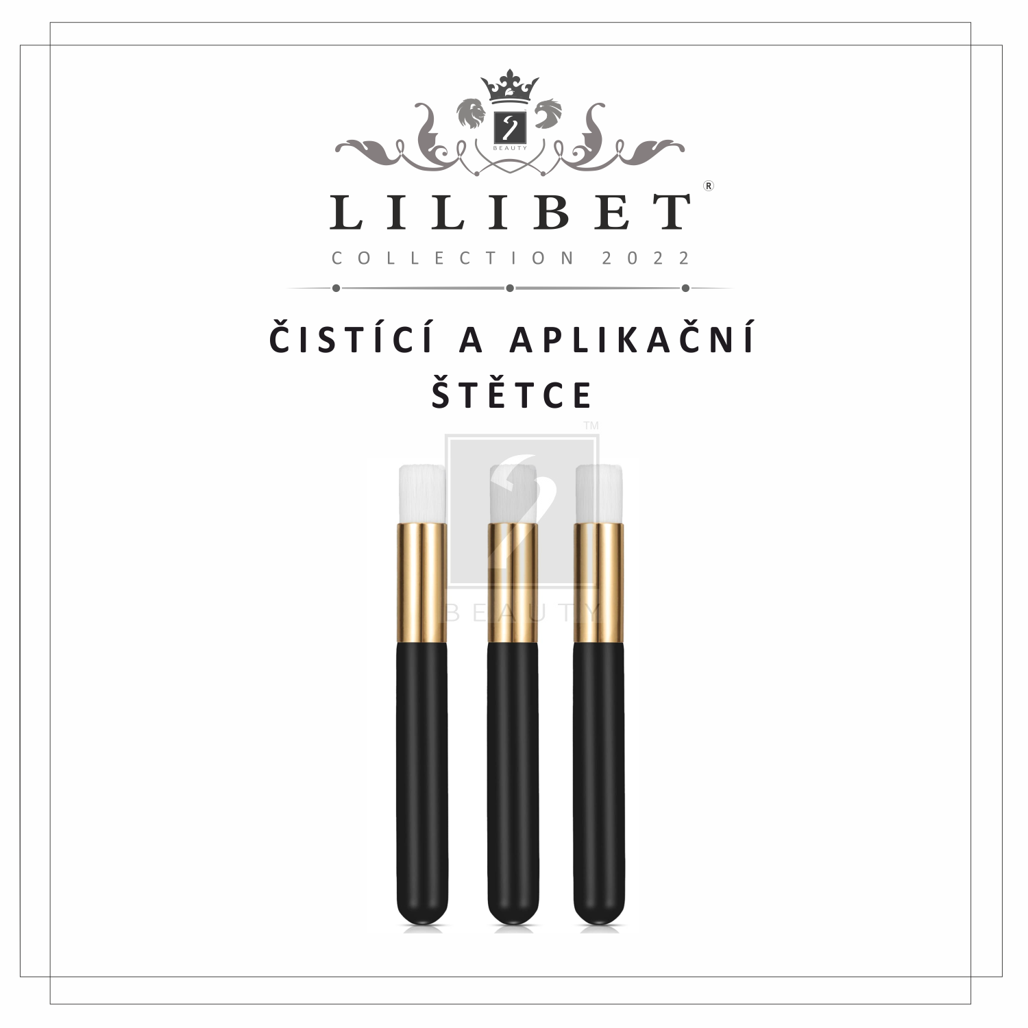 Čistící a aplikační štětečky, kolekce Lilibet Collection 2022