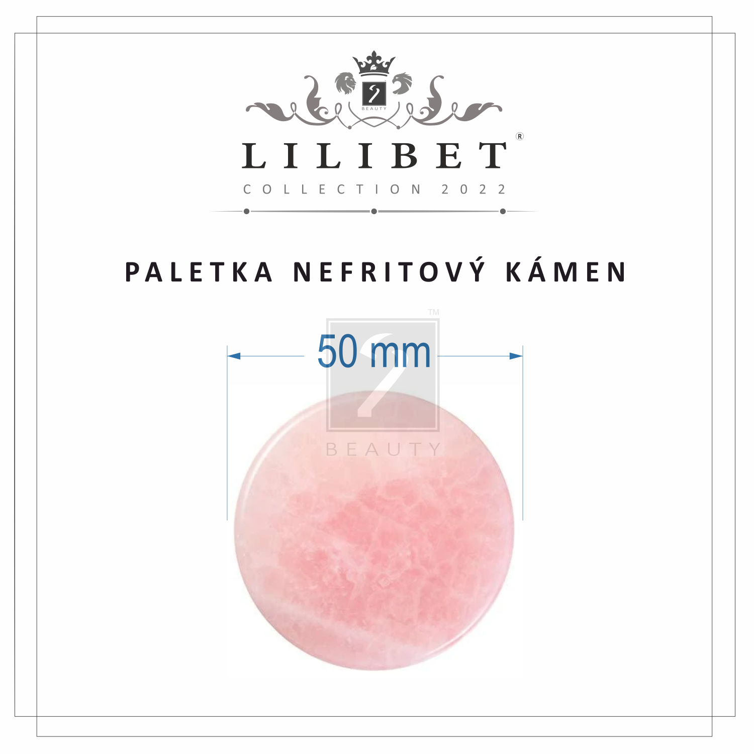 Paletka na lepidlo, nefritový kámen, zelená / růžová