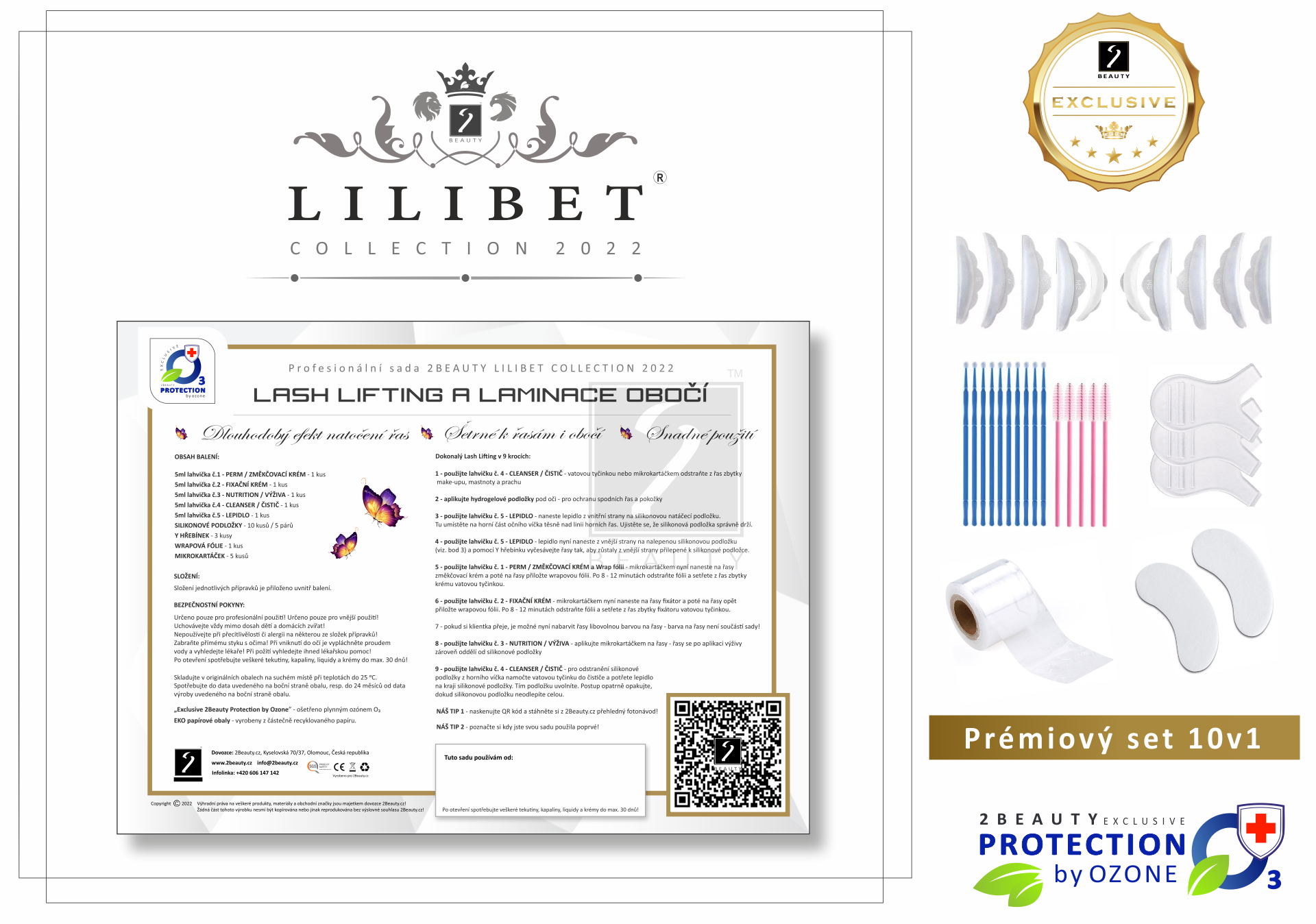 LASH LIFTING Lilibet Collection 2022 - prémiový set 10 v 1 na Lash Lifting a laminaci obočí