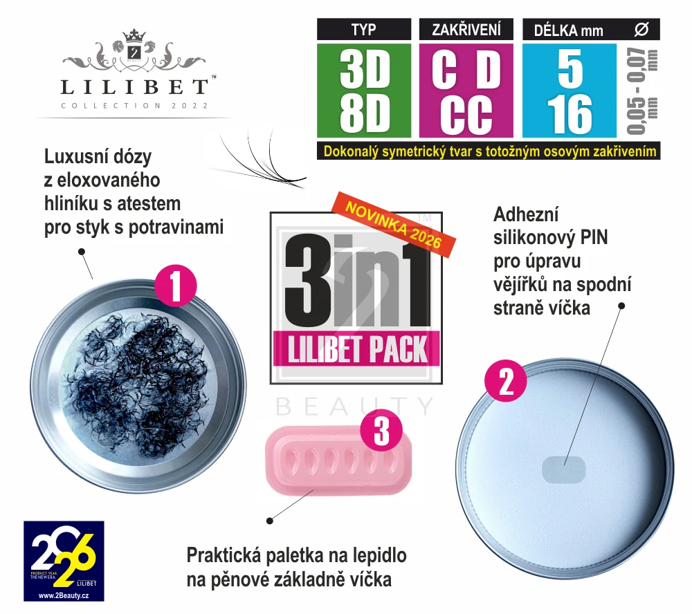 1.100 kusů - Superprémiové pre-made vějířky Lilibet Collection 2022 (STANDARD BOX)