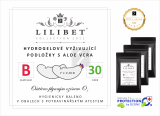 B30 - Prémiové hydrogelové vyživující podložky "zakřivení B" Lilibet Collection 2022