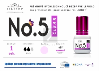 Lilibet No.5 - prémiové transparentní lepidlo pro prodlužování řas
