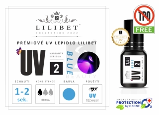 Lilibet UV2 Blue - Superprémiové UV lepidlo, světle modré 