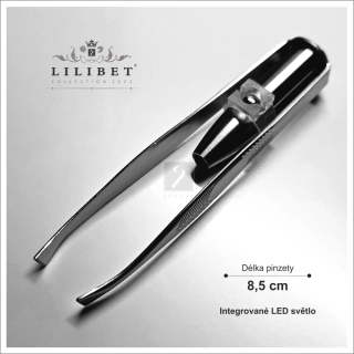 Pinzeta na obočí s LED přisvětlením, Lilibet