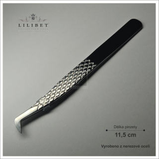 Aplikační pinzeta na prodlužování řas - krátká, Lilibet Tweezers Collection