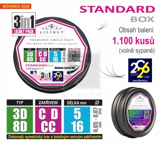 1.100 kusů - Superprémiové pre-made vějířky Lilibet Collection 2022 (STANDARD BOX)