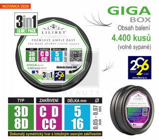 4.400 kusů - Superprémiové pre-made vějířky Lilibet Collection 2022 (GIGA BOX)